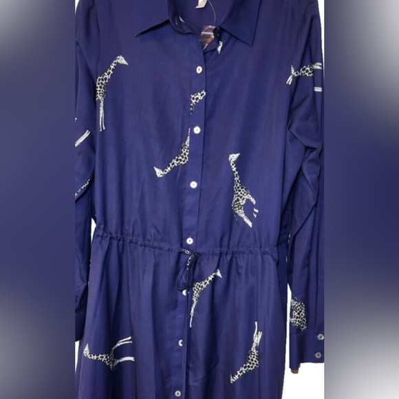 Smith & Willow Deep navy/purple, giraffe print, size medium. Playful, awesome. - Picture 2 of 7